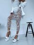 Flitter skirt "POWDER A01" - WHITE